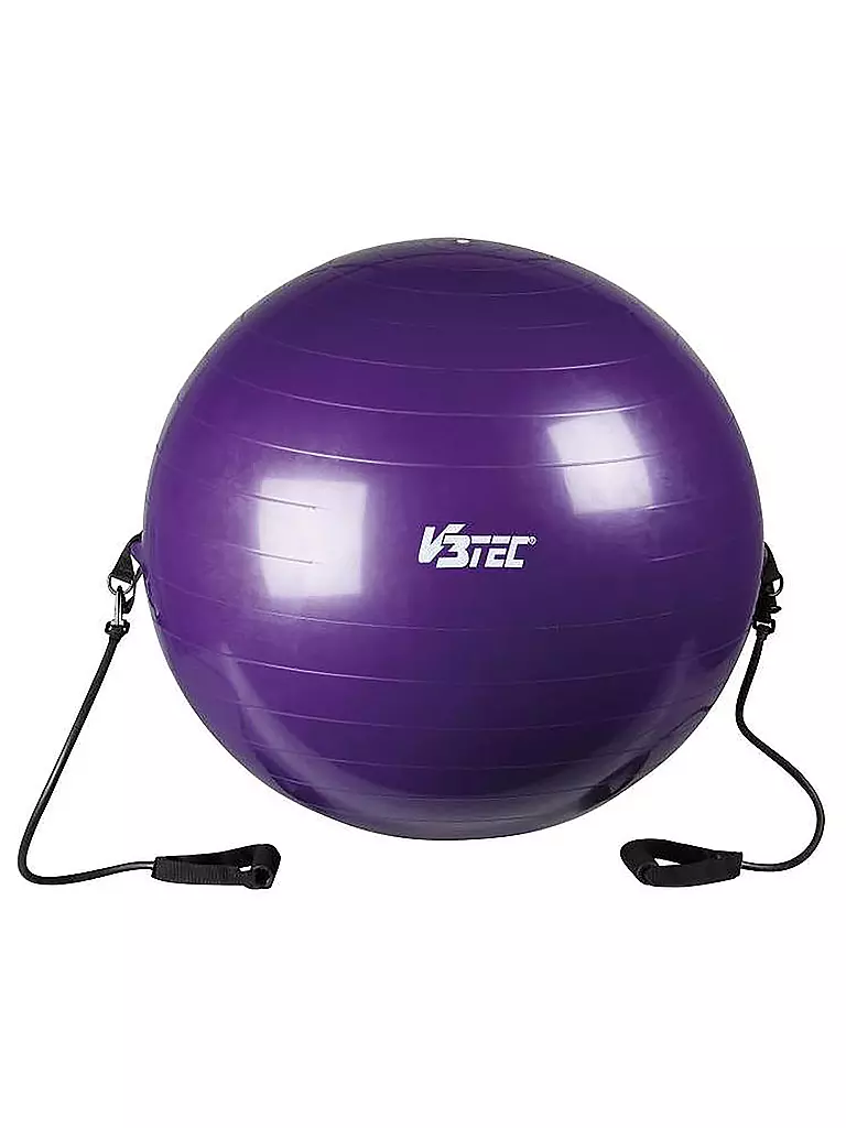 V3TEC | Gymnastikball mit Trainingsexpander 65cm | blau