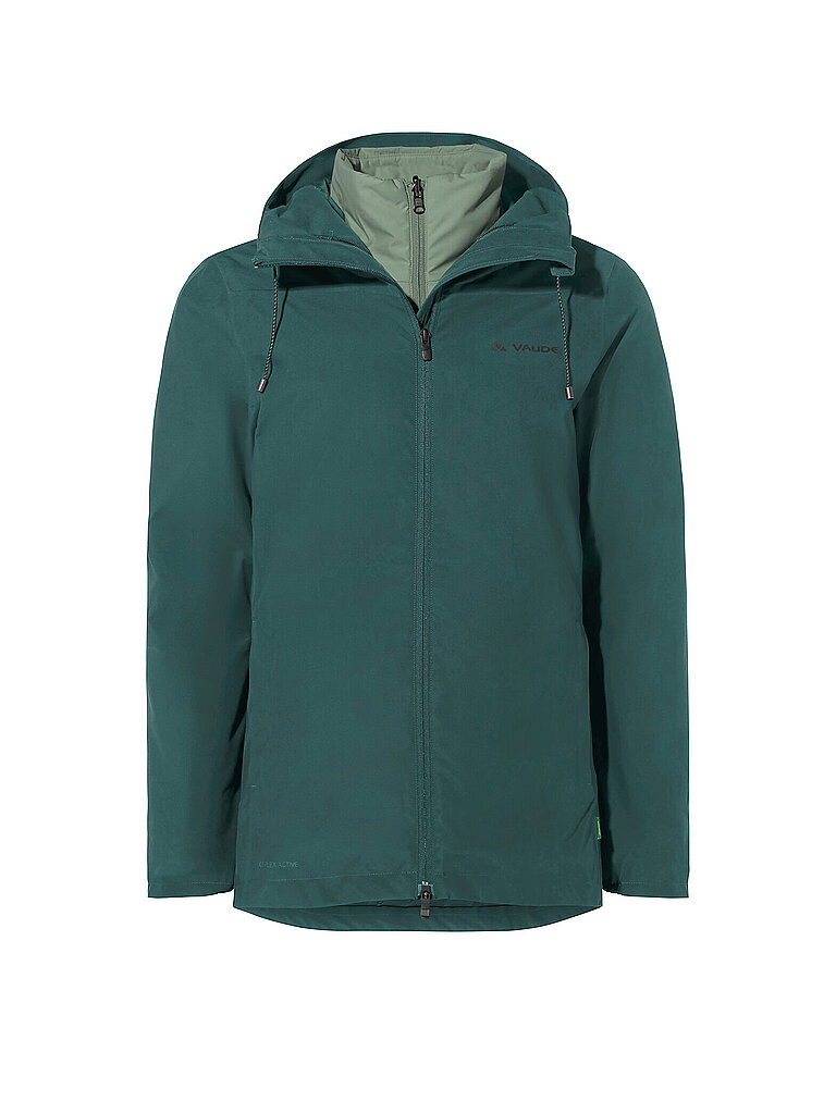Vaude VAUDE Damen Wanderjacke Mineo 3in1 Hoodie dunkelgrün | 38, dunkelgrün