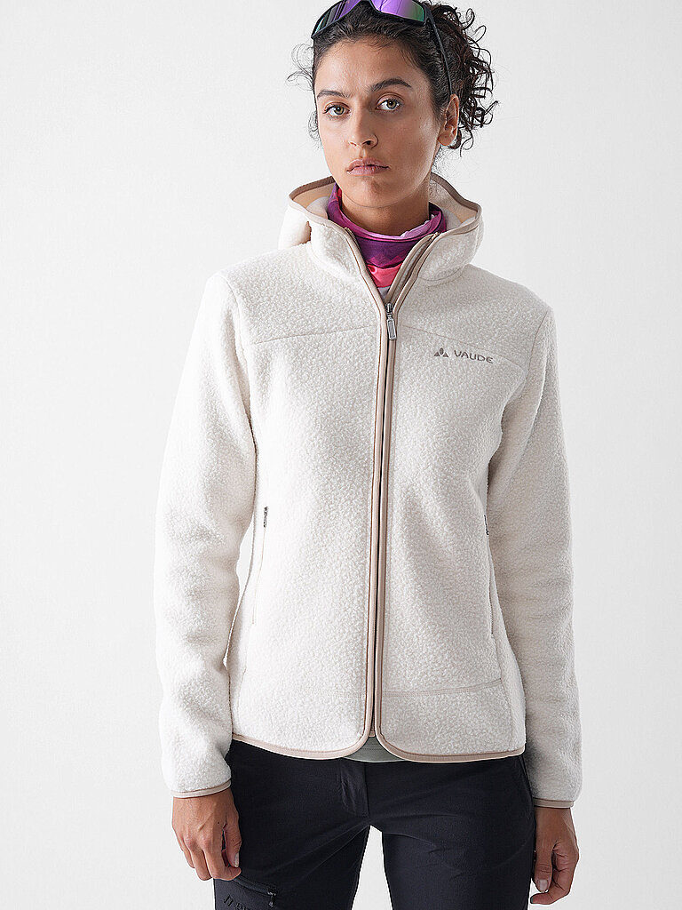 Vaude VAUDE Damen Fleecejacke Kathi Polar Hoodie creme | 34, creme