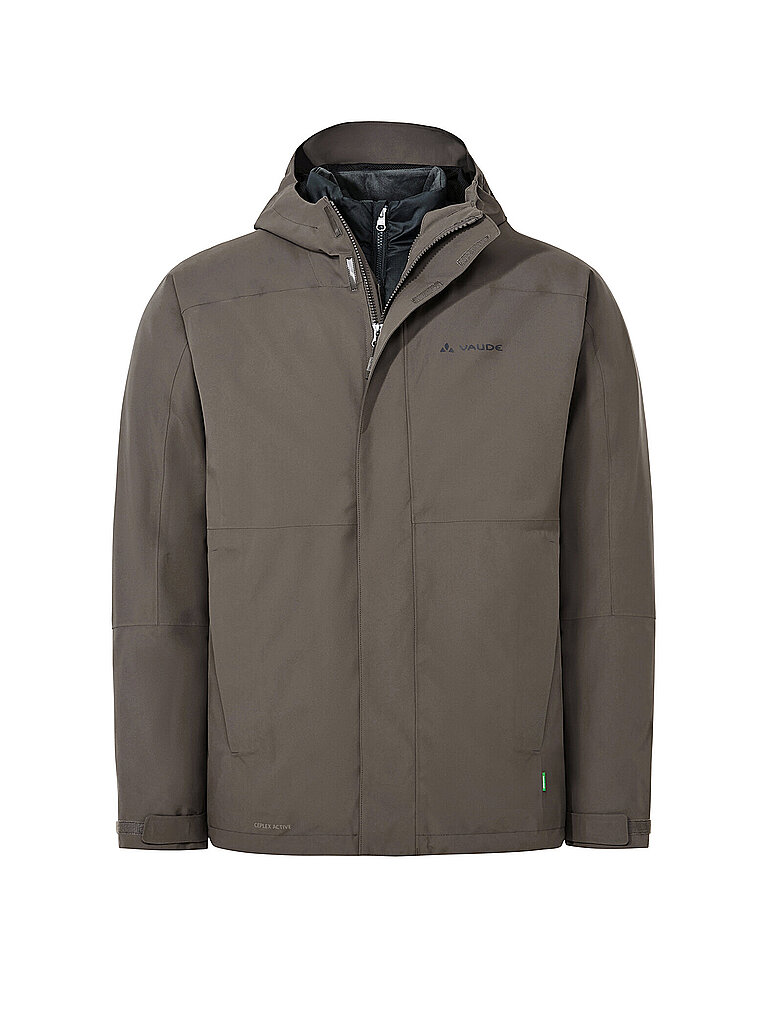 Vaude VAUDE Herren Wanderjacke Neyland 2L 3in1 Hoodie braun | M, braun