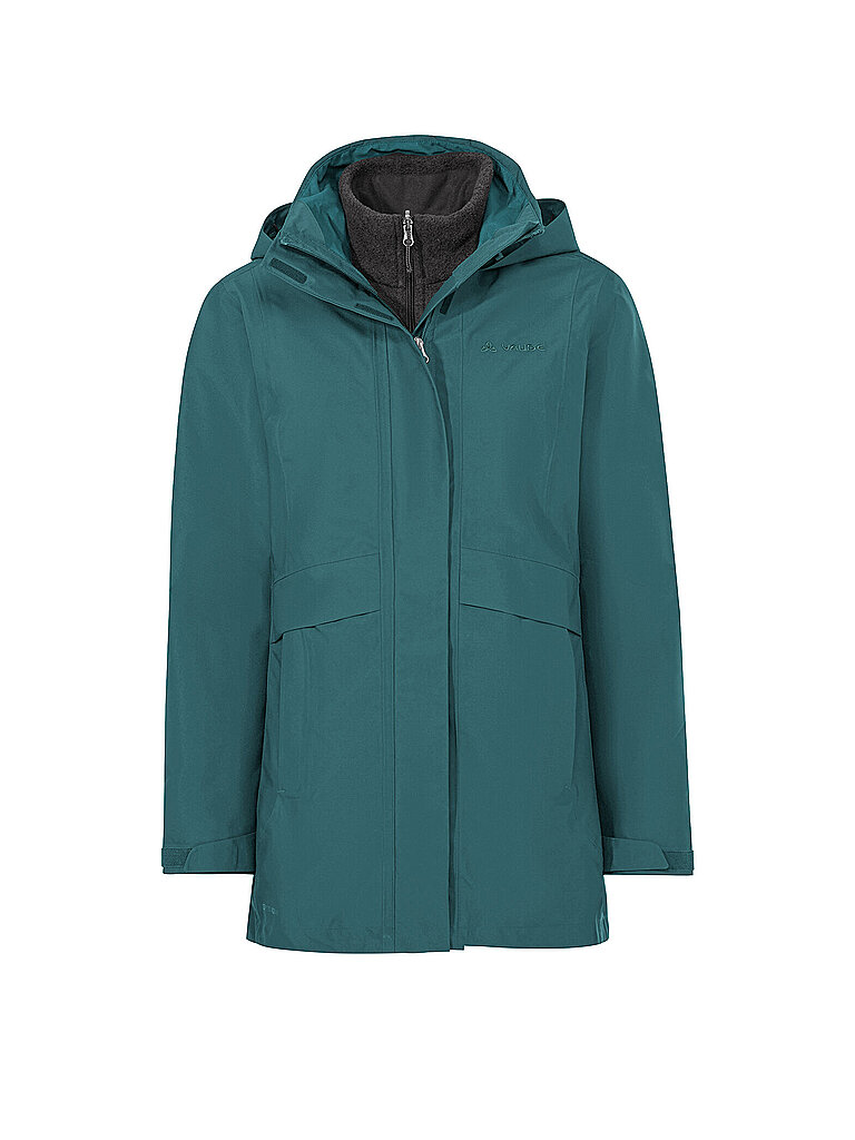 Vaude VAUDE Damen Winterparka Idris 3-in-1 Hoodie petrol | 36, petrol