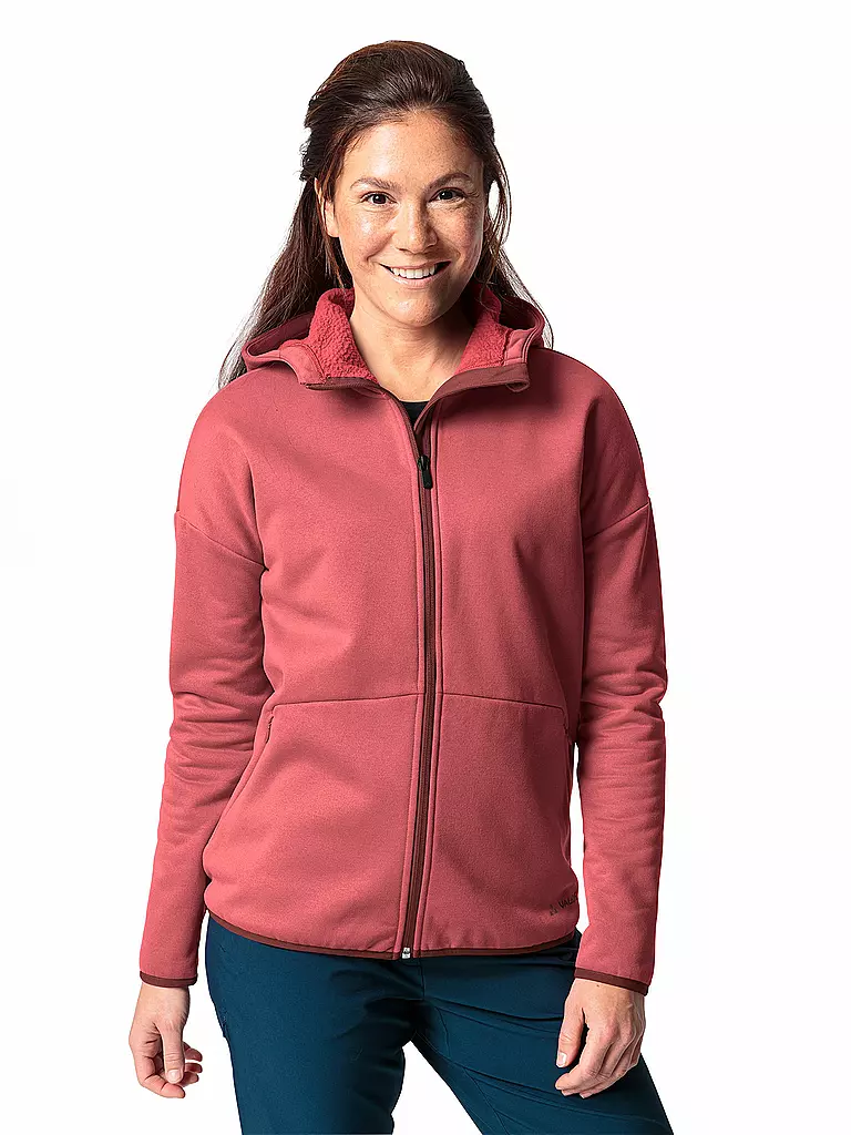 VAUDE | Damen Fleecejacke Mineo Hoodie | dunkelrot