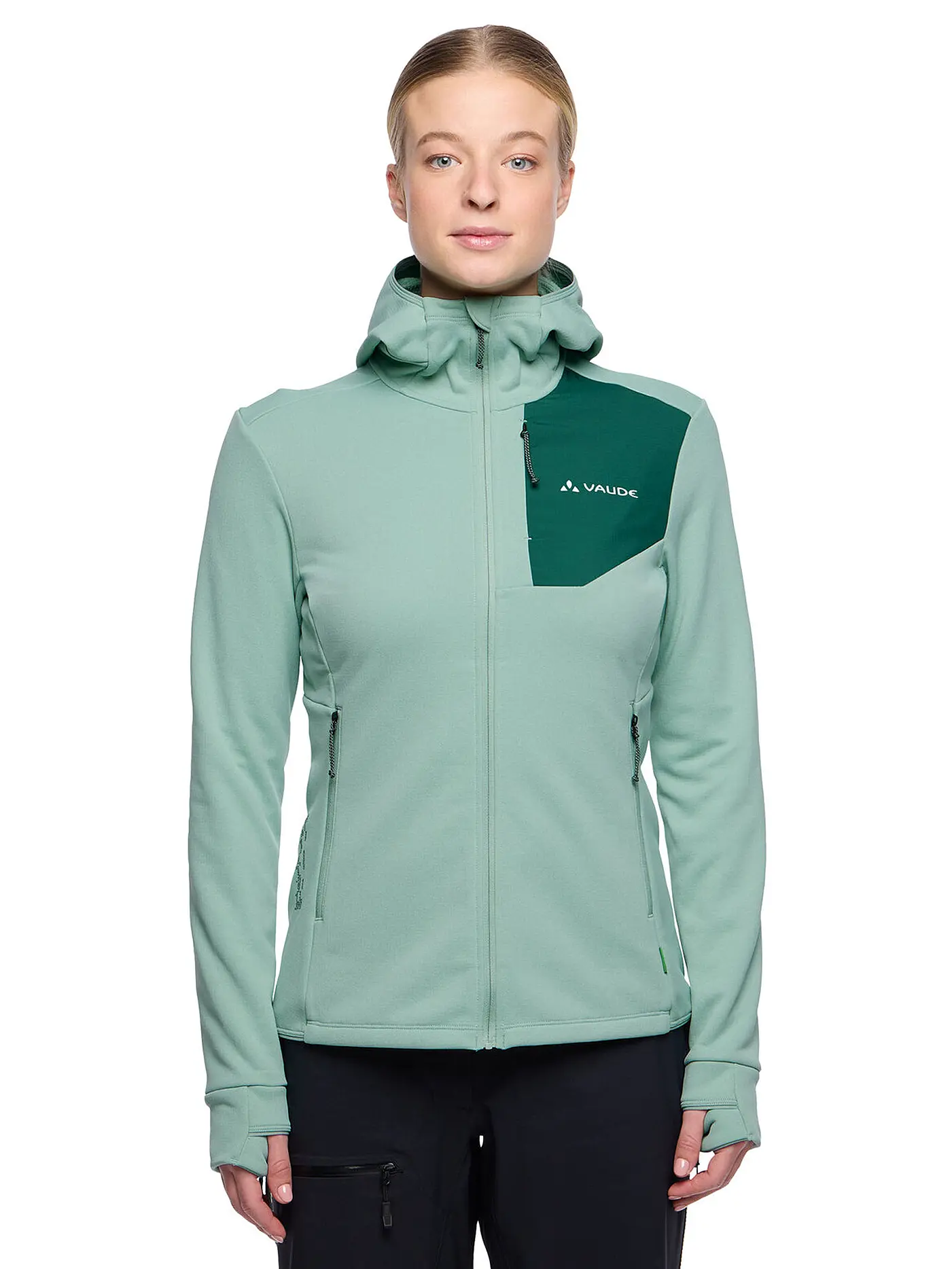 VAUDE | Damen Fleecejacke Monviso III Hoodie | hellgrün