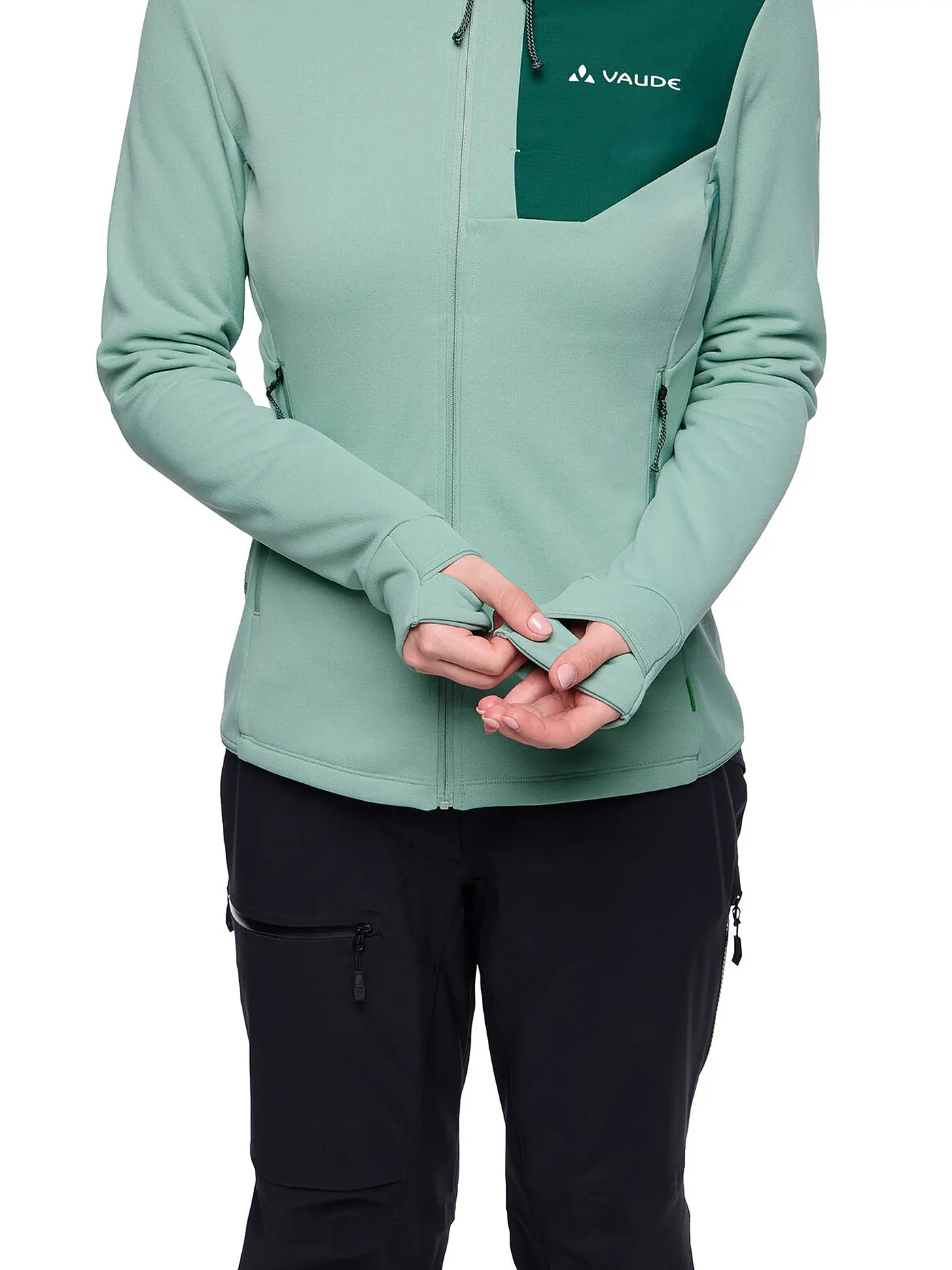 VAUDE | Damen Fleecejacke Monviso III Hoodie | hellgrün