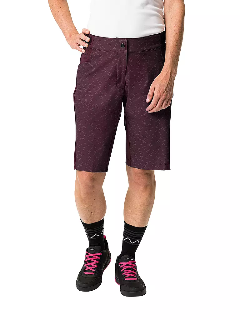 VAUDE | Damen Radshort Ledro Print | dunkelrot