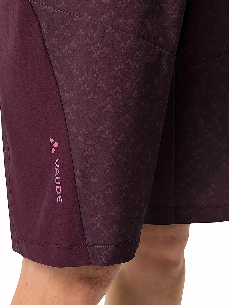 VAUDE | Damen Radshort Ledro Print | dunkelrot