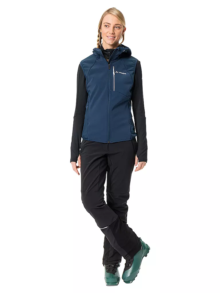 VAUDE | Damen Softshellgilet Larice  | dunkelblau