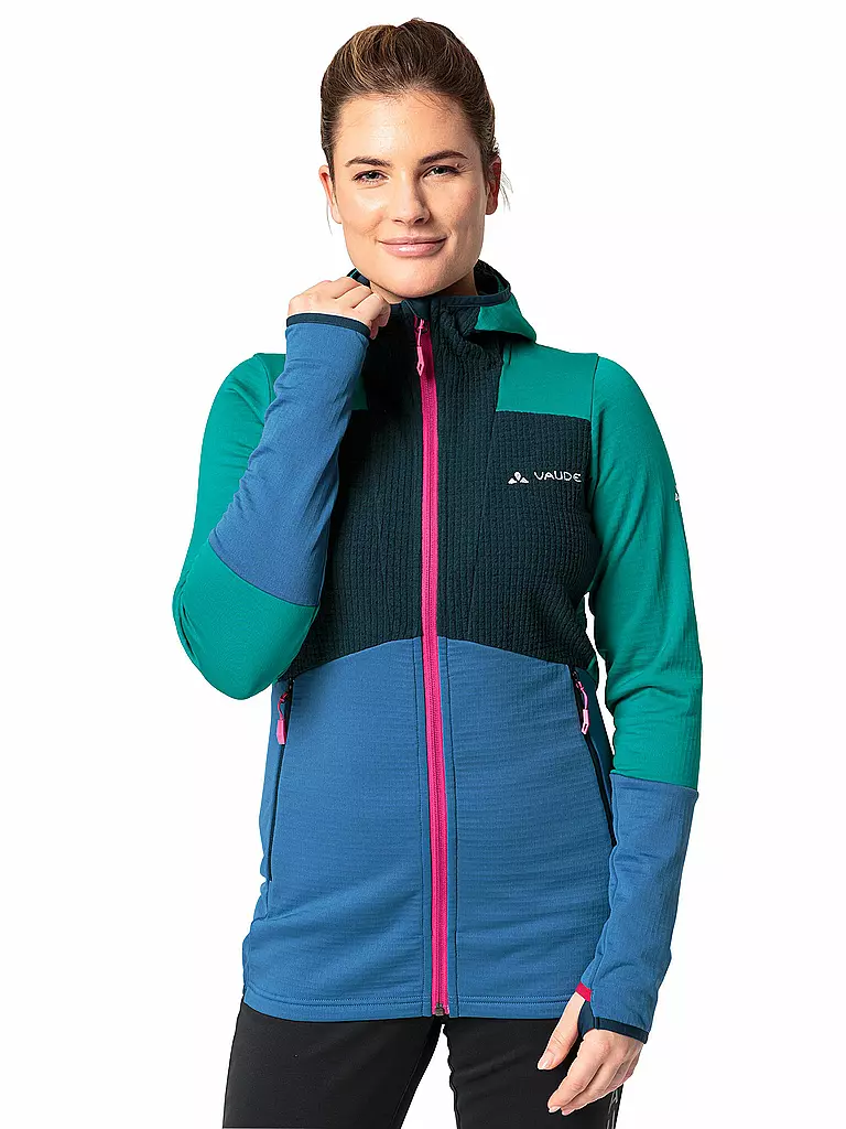 VAUDE | Damen Touren Fleecejacke Monviso Grid Fleece | dunkelblau