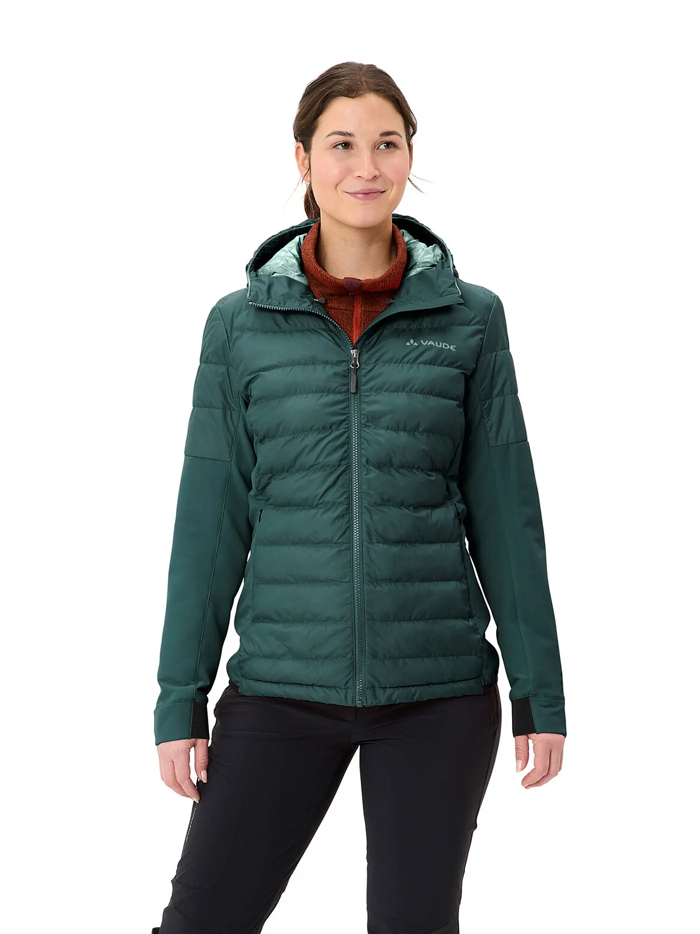VAUDE | Damen Touren Hybridjacke Elope  Thermo Hoodie | dunkelgrün