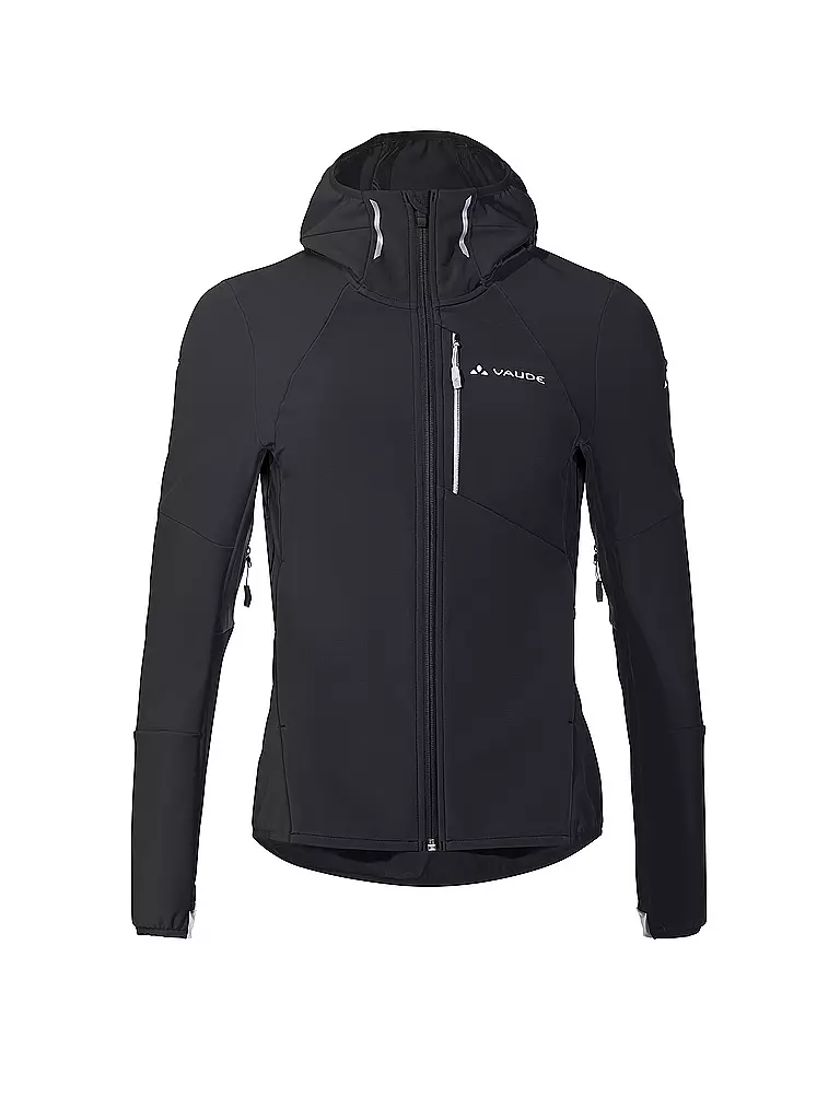 VAUDE | Damen Touren Softshelljacke Larice Hoodie | schwarz