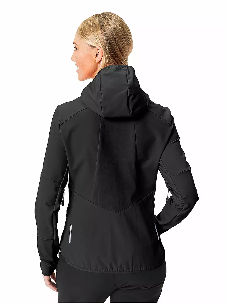 VAUDE | Damen Touren Softshelljacke Larice Hoodie | schwarz