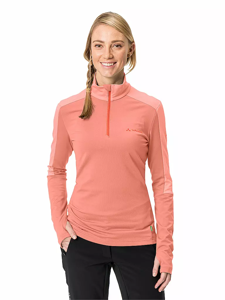 VAUDE | Damen Tourenshirt Livigno mit Zip | rosa