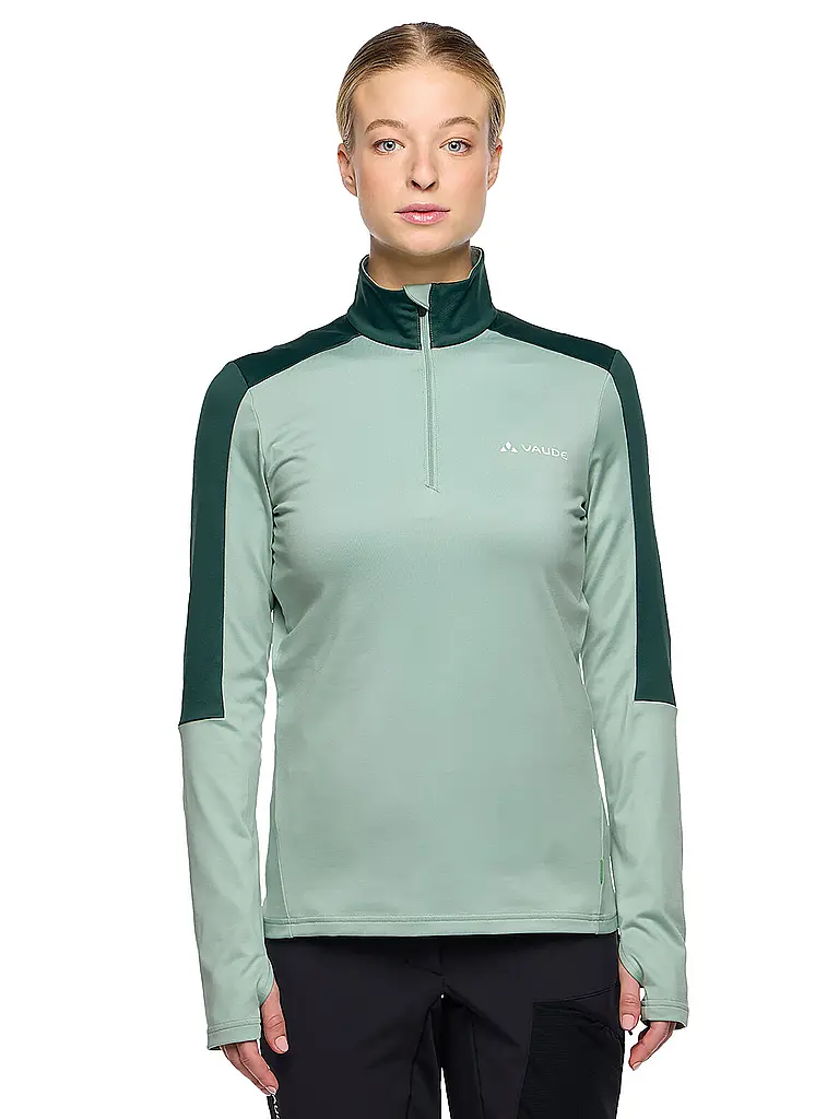 VAUDE | Damen Tourenshirt Livigno mit Zip | hellgrün