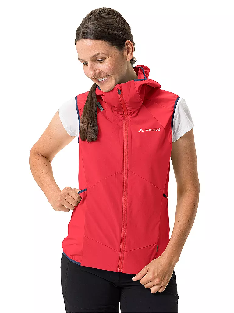 VAUDE | Damen Weste Scopi Hoodie | rot