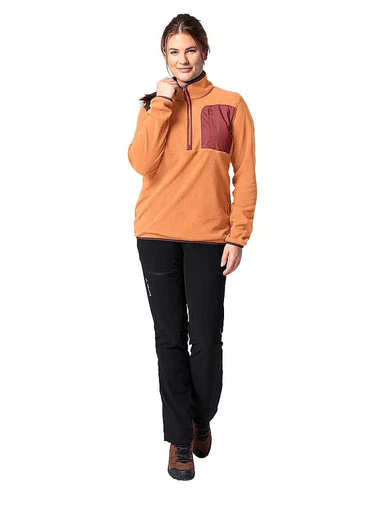 VAUDE | Damen Zipshirt Rosemoor Fleece | orange