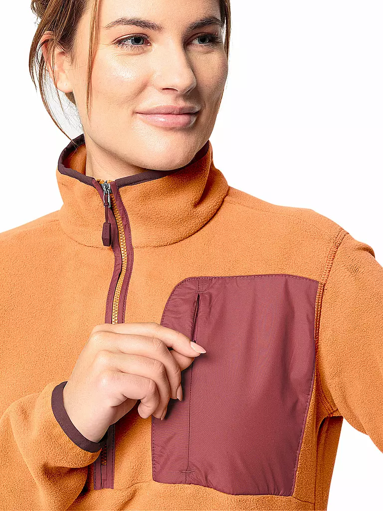 VAUDE | Damen Zipshirt Rosemoor Fleece | orange