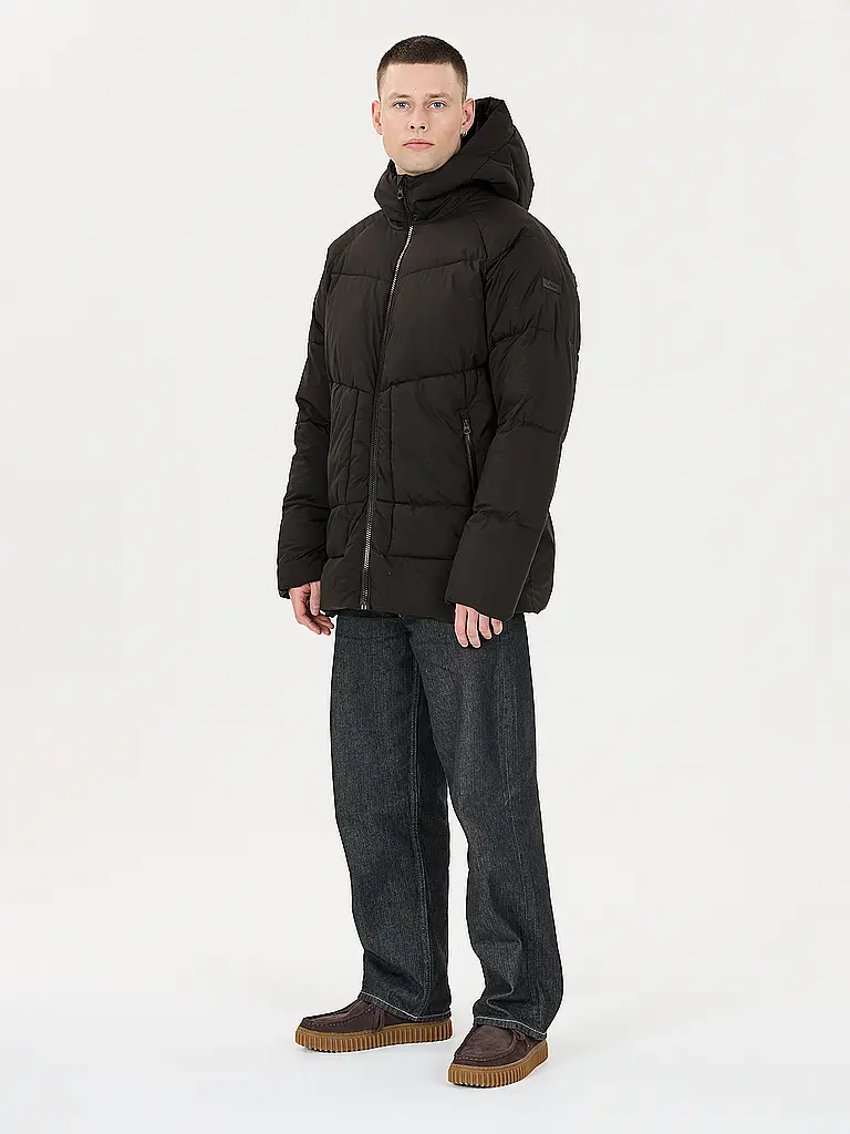 VIRTUS | Herren Freizeitjacke Mackey Puffer Hoodie | Schwarz