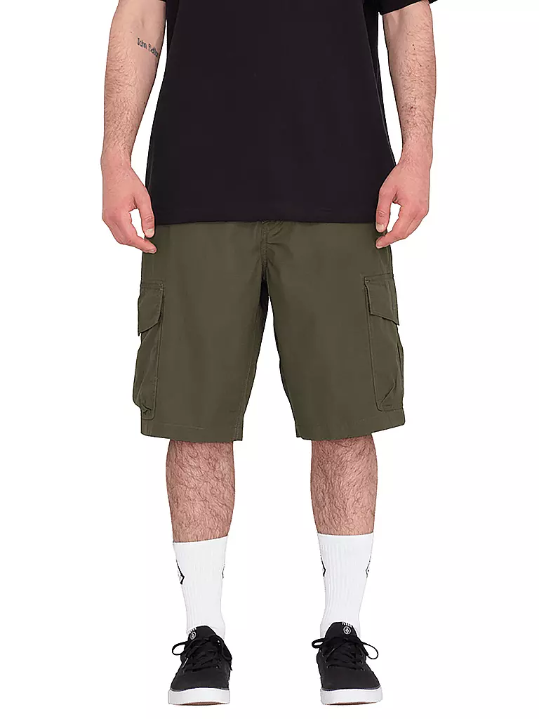 VOLCOM | Herren Bermuda Grande Barracks Cargo | olive