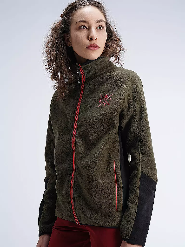 WATTS | Damen Fleecejacke Tech Fleece Cloud | olive