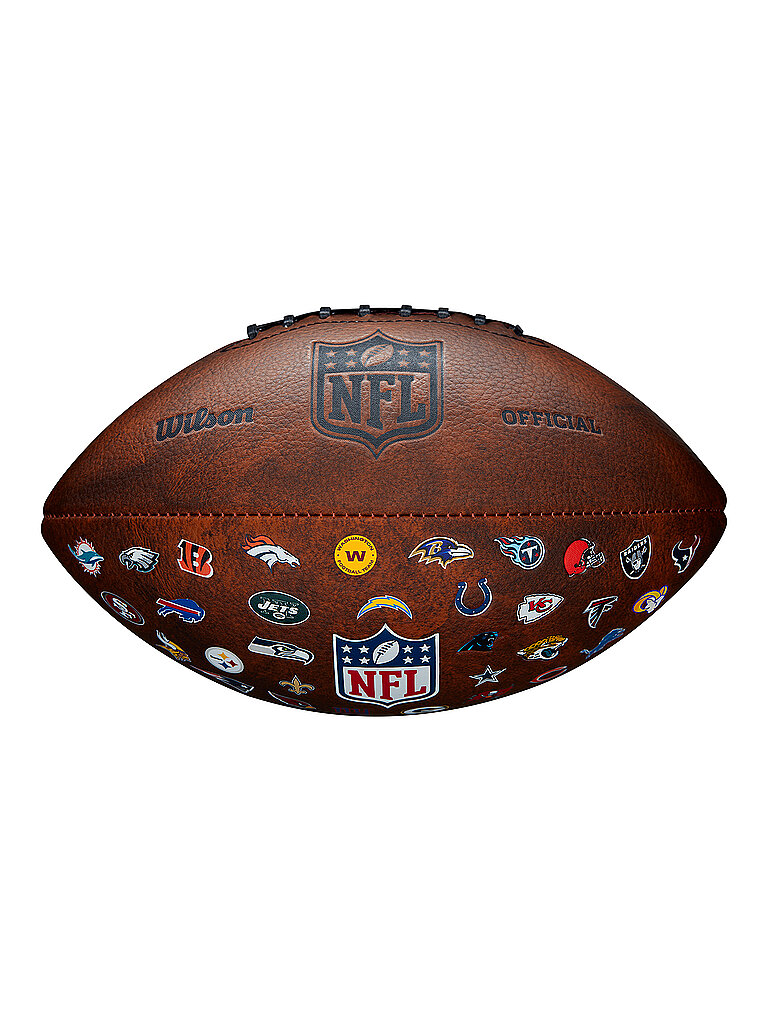 Wilson NFL OFF THROWBACK 32 TEAM LOGO, brown