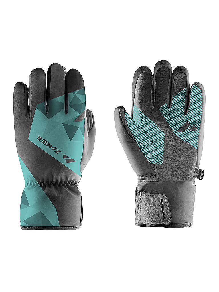ZANIER Kinder Skihandschuhe SILLIAN.STX 2.0 türkis | 5
