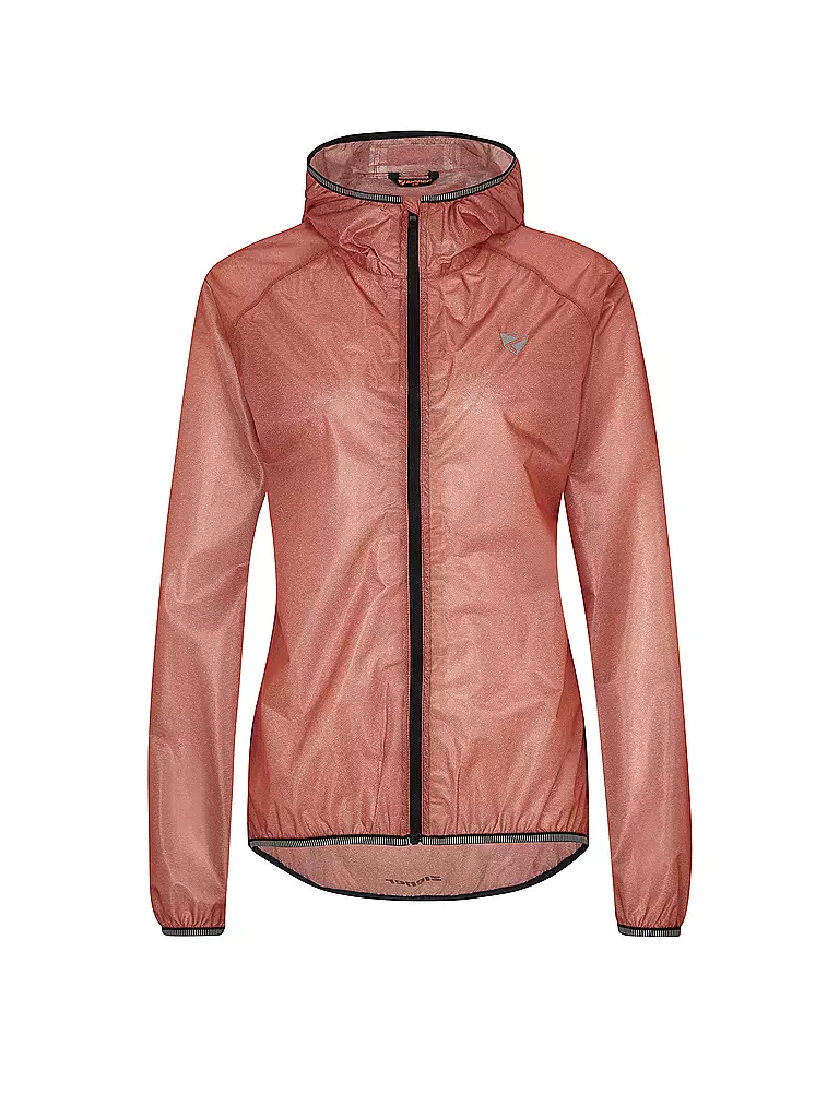 ZIENER | Damen Regejacke Natina Hoodie | koralle