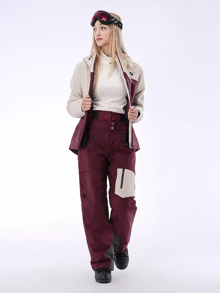 ZIENER | Damen Skihose Tholine | dunkelrot