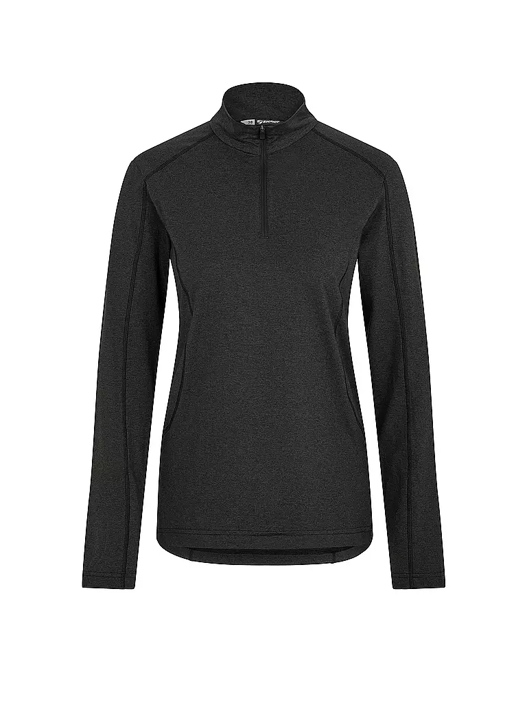 ZIENER | Damen Unterzieh Zipshirt Jemilki  | schwarz